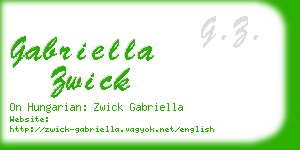 gabriella zwick business card